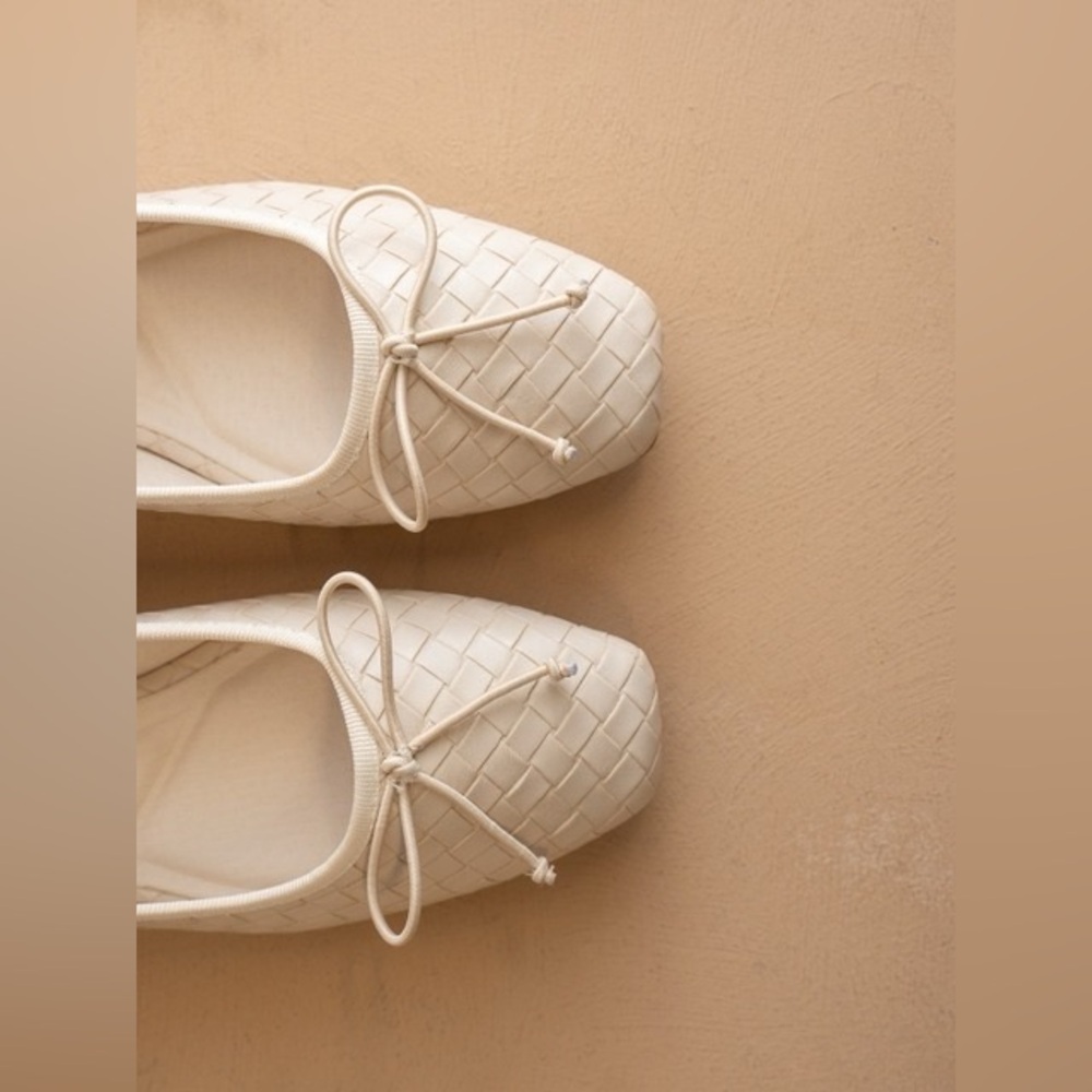 Woven Square Toe Mary Jane Ballet Flats - Oasis Society - Picture 4 of 6